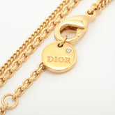 Christian Dior Star Rhinestone CD Gold Necklace Costume Jewellery